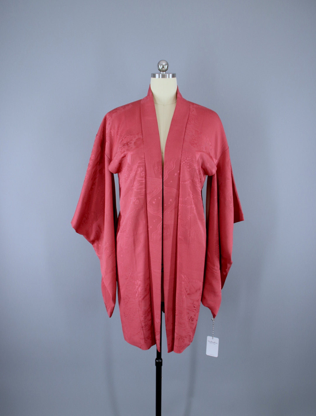 1940s Vintage Silk Haori Kimono Jacket / Dark Mauve Pink - ThisBlueBird