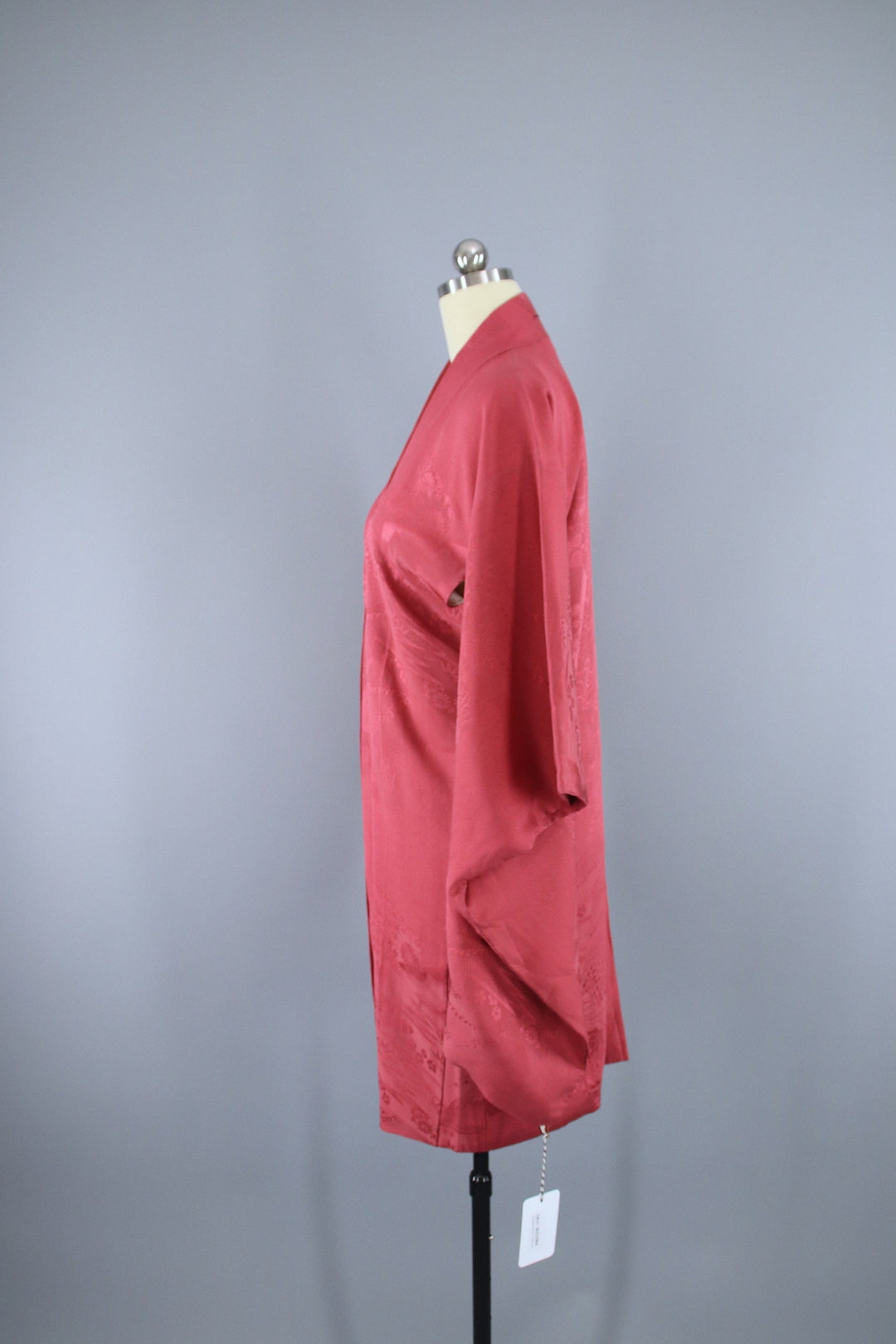 1940s Vintage Silk Haori Kimono Jacket / Dark Mauve Pink - ThisBlueBird