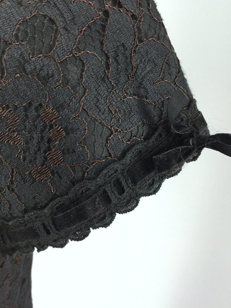 1950s Vintage Helen Whiting Black Lace Cocktail Dress - ThisBlueBird