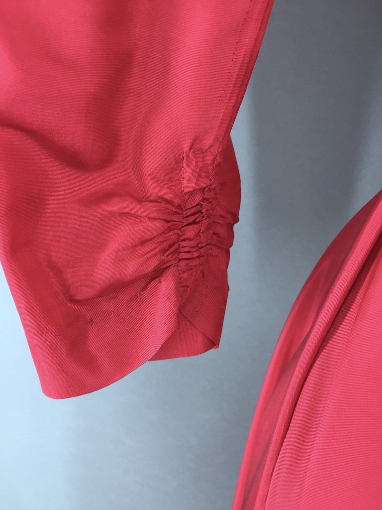 1950s Vintage Raspberry Red Taffeta Cocktail Dress - ThisBlueBird
