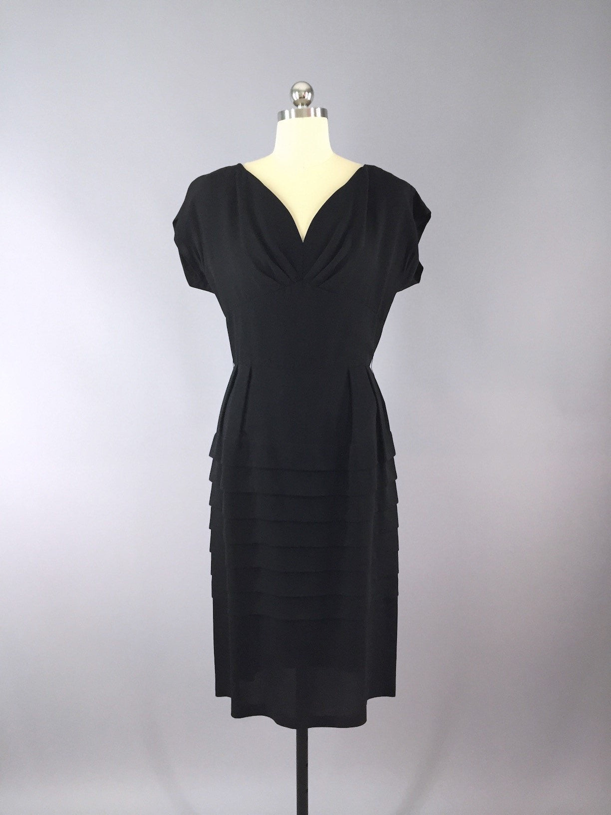 1950s Vintage Little Black Dress - ThisBlueBird