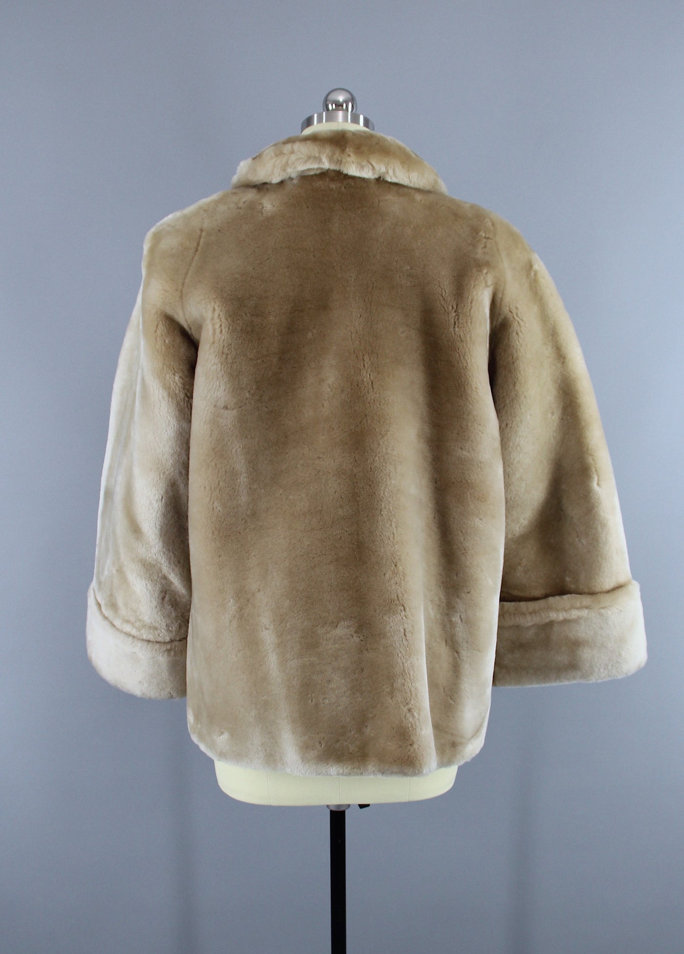 1950s Vintage Rare BLONDE Mouton Sheared Lamb Fur Coat - ThisBlueBird