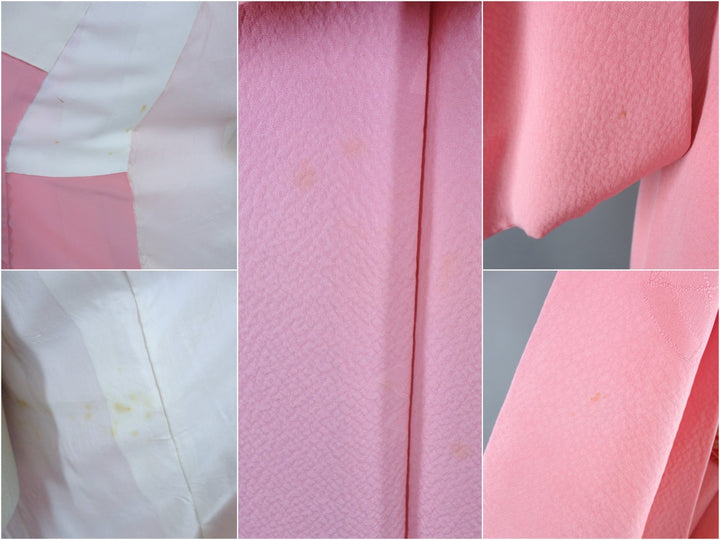 1950s Vintage Silk Kimono Robe / Cotton Candy Pink - ThisBlueBird