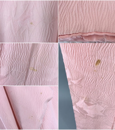 1950s Vintage Silk Kimono Robe in Pastel Pink - ThisBlueBird