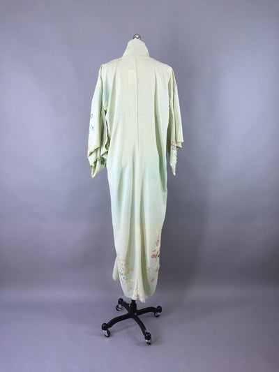 1950s Vintage Silk Kimono Robe - ThisBlueBird