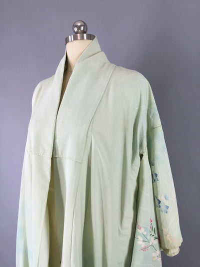 1950s Vintage Silk Kimono Robe - ThisBlueBird