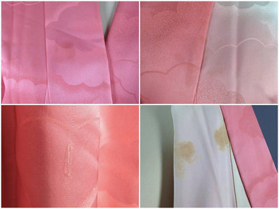1950s Vintage Silk Kimono Robe / Pink Clouds - ThisBlueBird