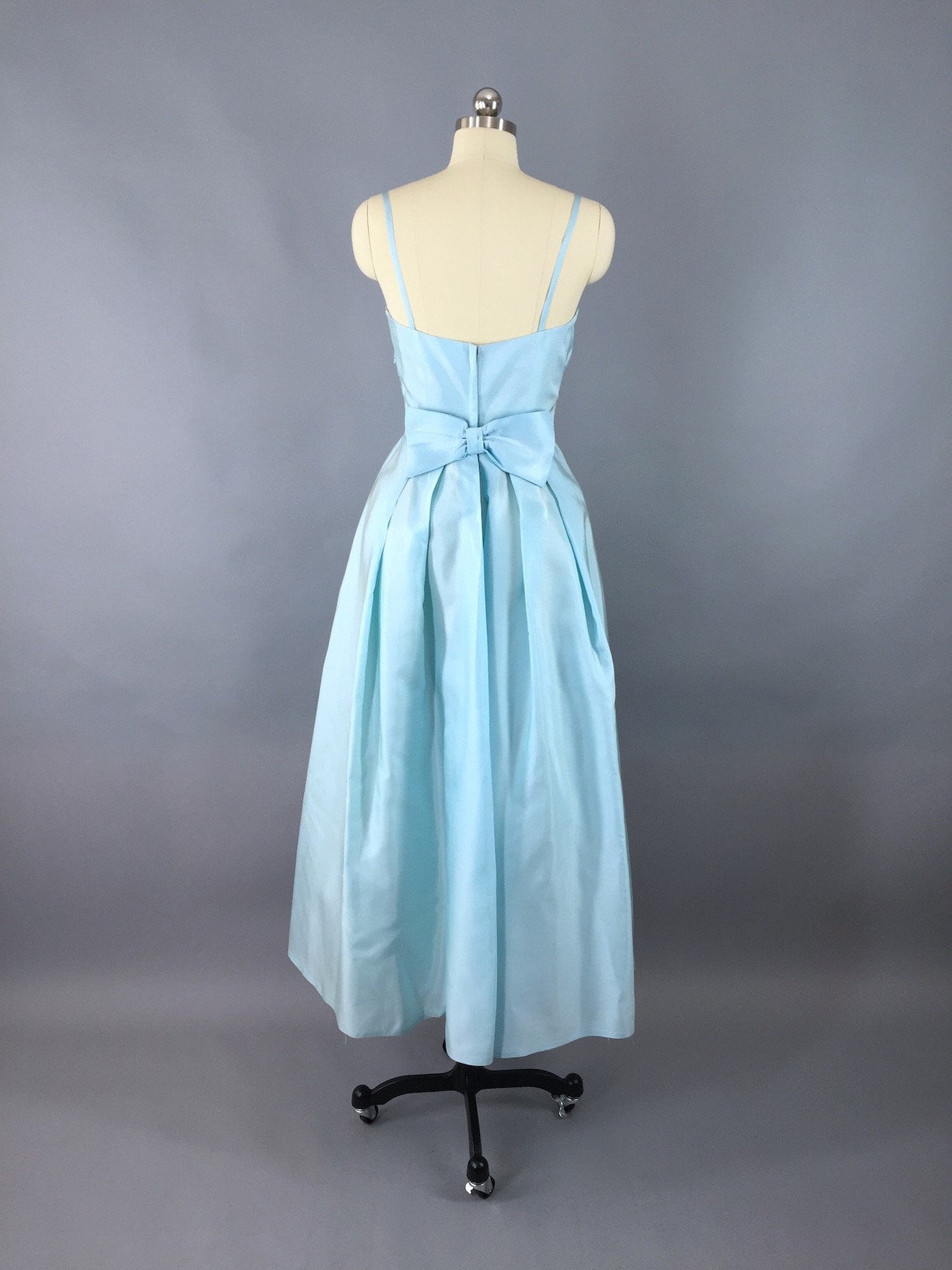 1950s Vintage Sky Blue Party Dress - ThisBlueBird