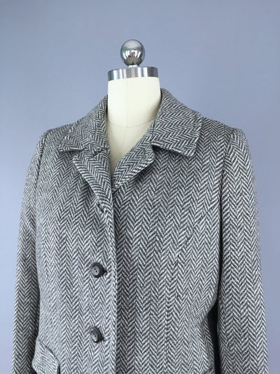 1960s Herringbone Wool Jacket - ThisBlueBird