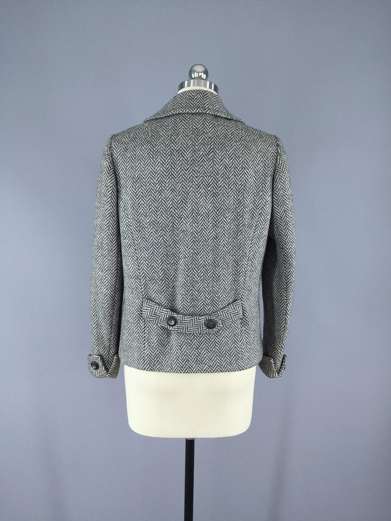 1960s Herringbone Wool Jacket - ThisBlueBird