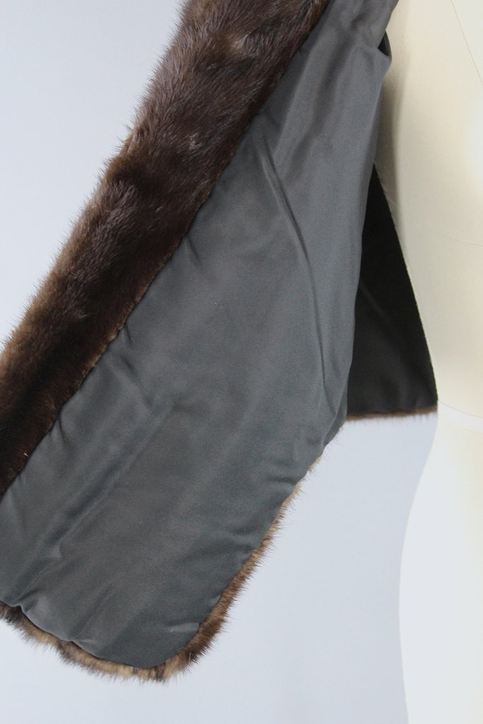Vintage 1960s Brown Fur Wrap - ThisBlueBird