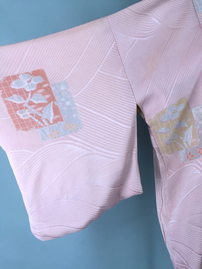 1960s Silk Haori Kimono Cardigan Jacket / Blush Pink - ThisBlueBird
