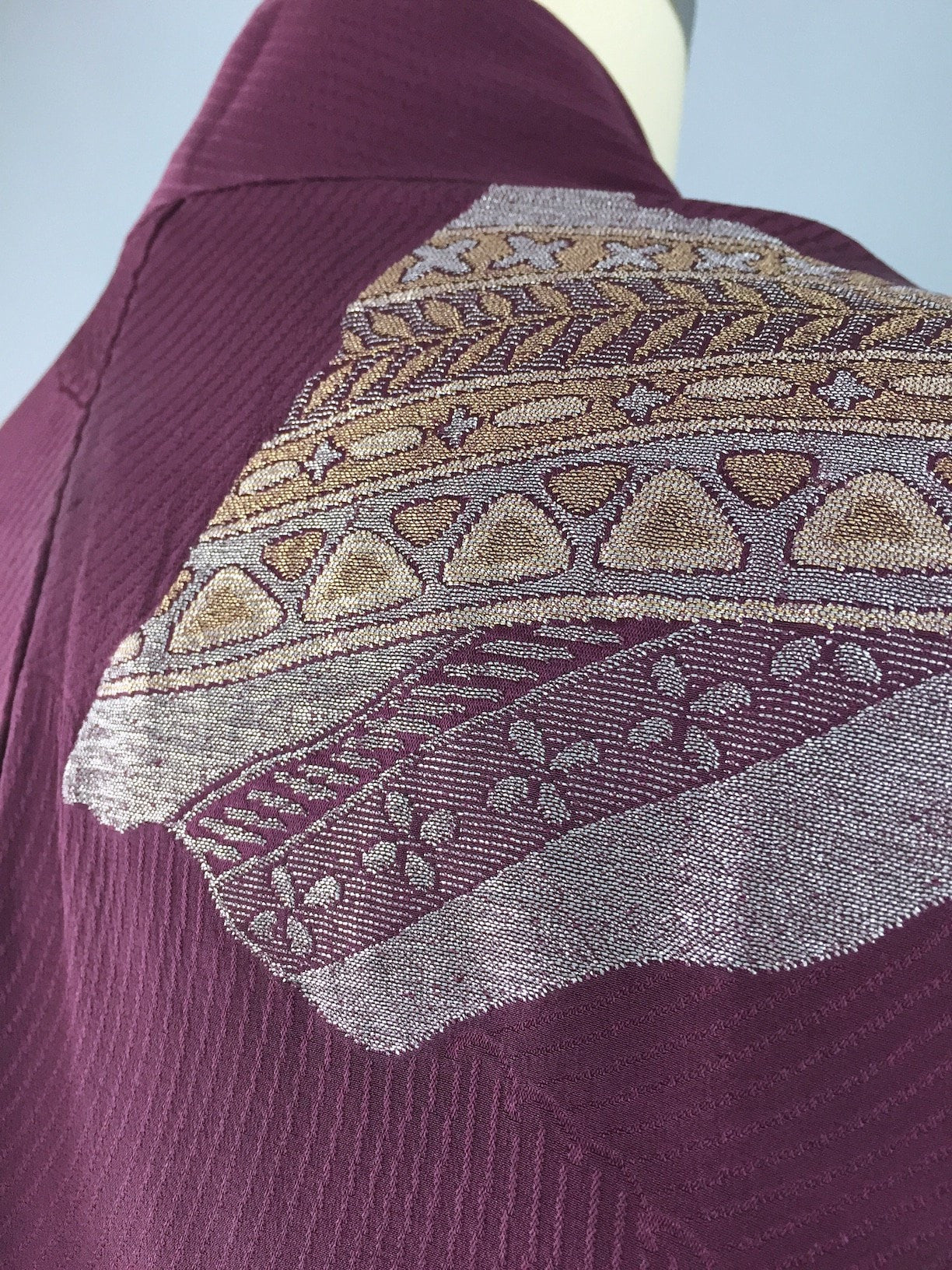 1960s Silk Haori Kimono Cardigan Jacket / Purple - ThisBlueBird