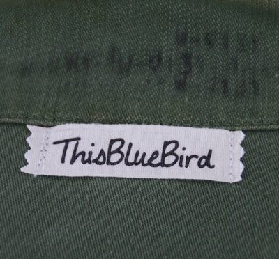 1960s US Army Vintage Embroidered Camo Shirt / Floral Embroidery - ThisBlueBird