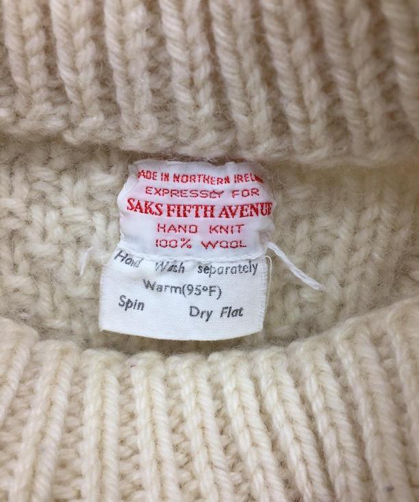 1960s Vintage Wool Sweater / Saks Fifth Avenue / Northern Ireland - ThisBlueBird