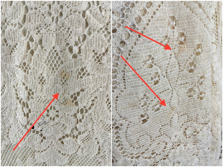 1970s Vintage Crochet Lace Bohemian Wedding Dress - ThisBlueBird