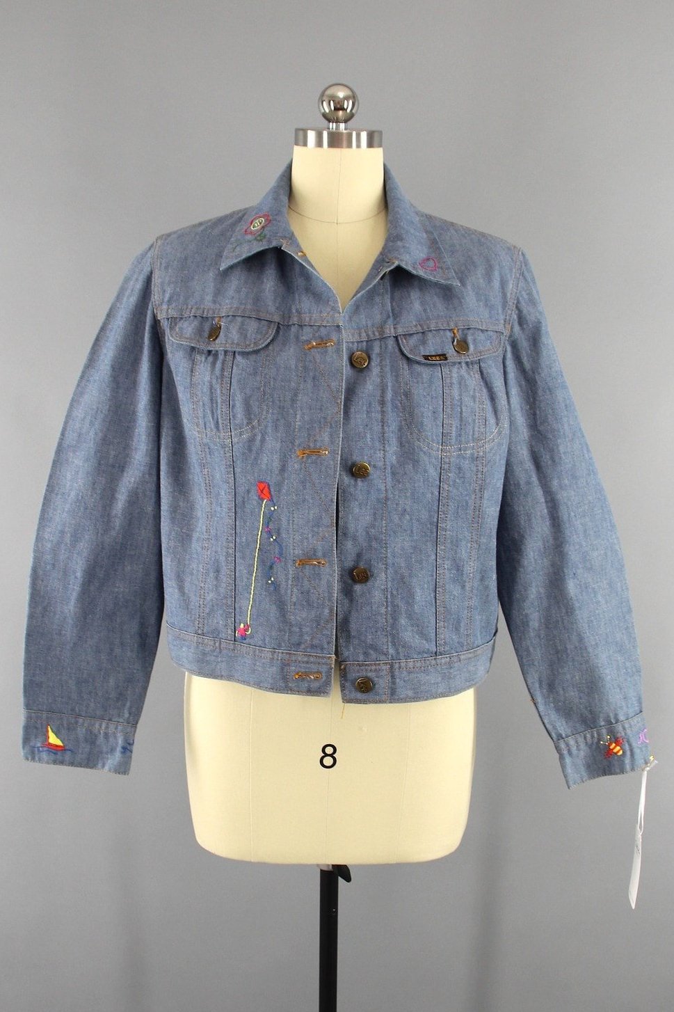 1970s Vintage LEE Embroidered Denim Jacket - ThisBlueBird