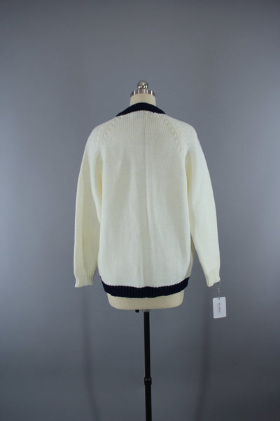 1970s Vintage Mod Flower Cardigan Sweater - ThisBlueBird