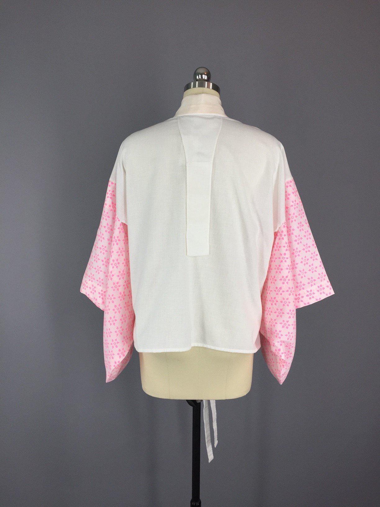 1980s Vintage Cotton Haori Kimono Jacket - ThisBlueBird