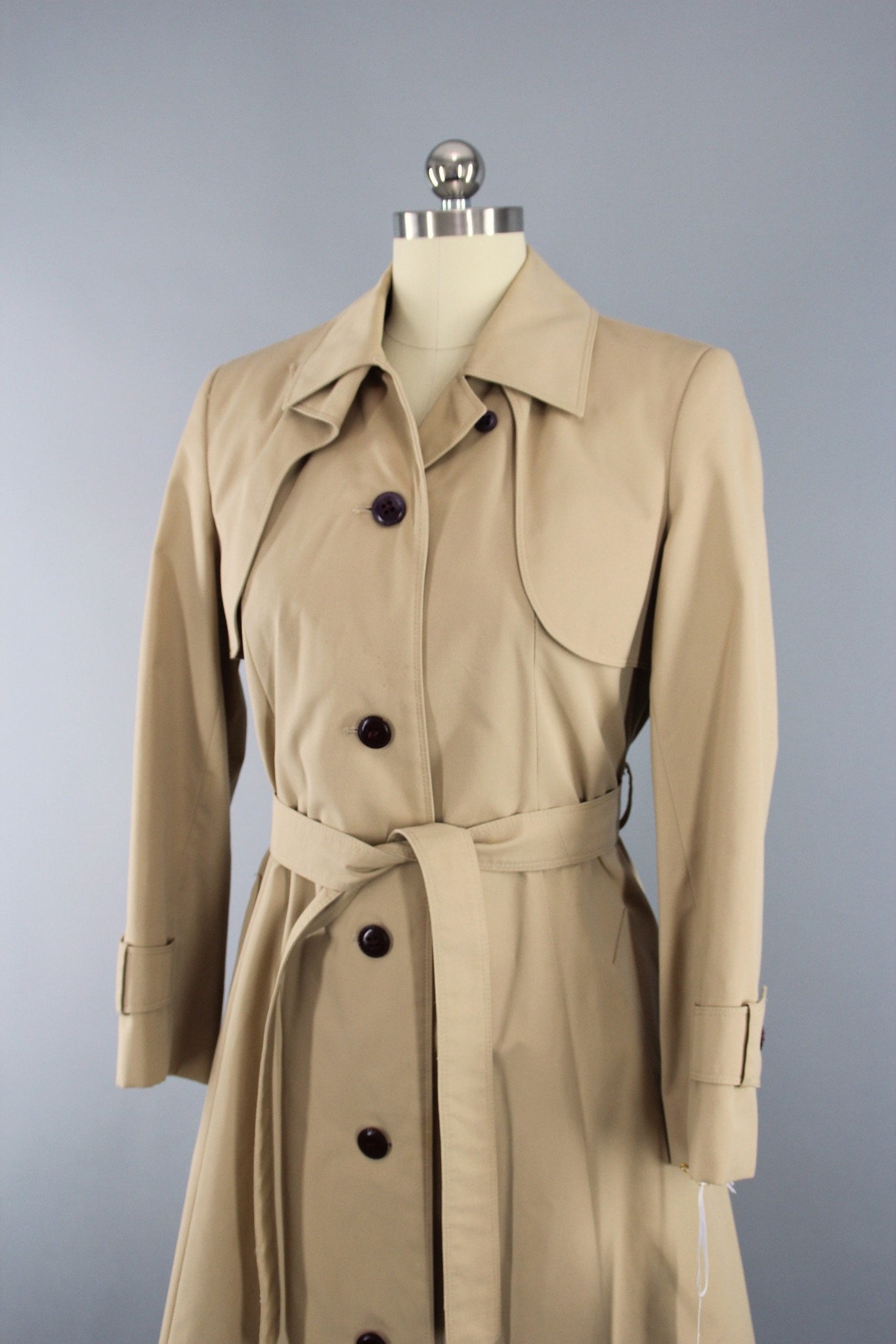 1980s Vintage Etienne Aigner Trench Coat - ThisBlueBird
