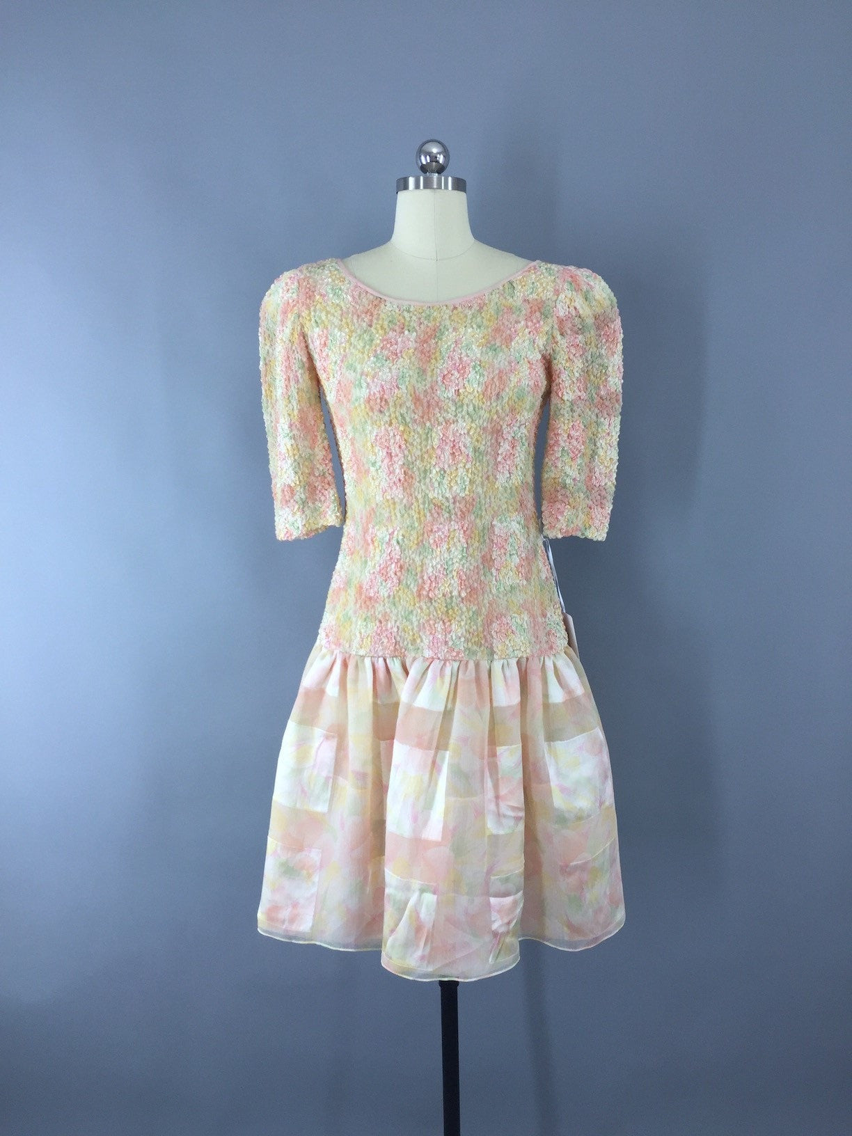 1980s Vintage Silk Dress by Annemarie Gardin - ThisBlueBird