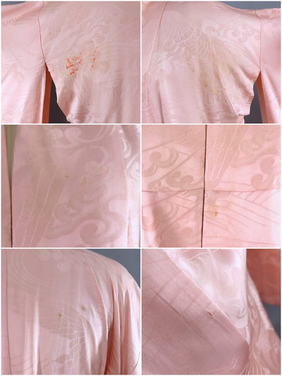 Vintage Pink Silk Satin Kimono Robe-ThisBlueBird - Modern Vintage
