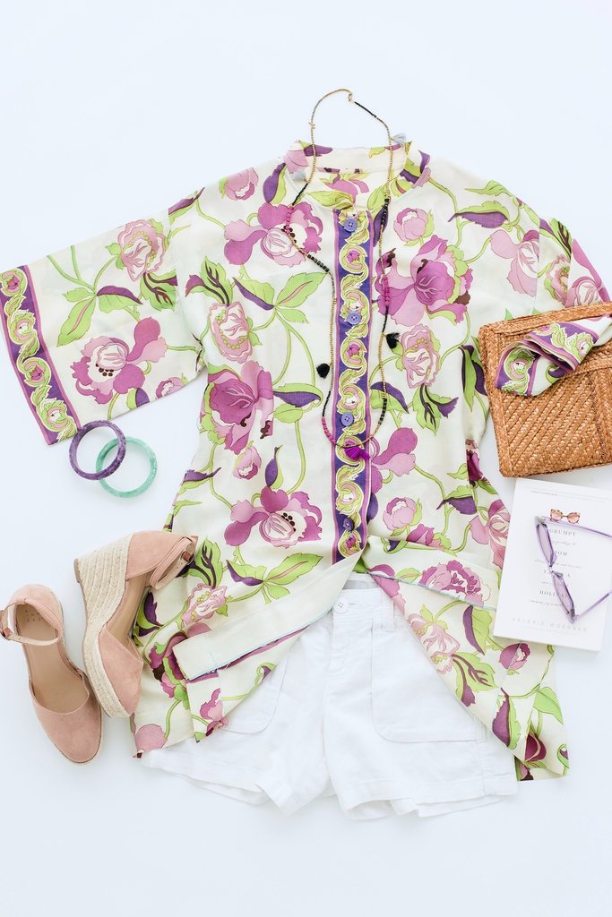 Vintage 1960s Mod Floral Micro Mini Tunic-ThisBlueBird - Modern Vintage