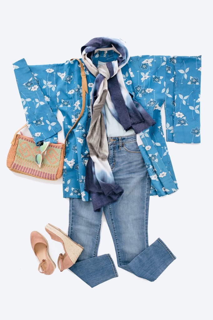 Vintage Floral Silk Kimono Cardigan-ThisBlueBird - Modern Vintage