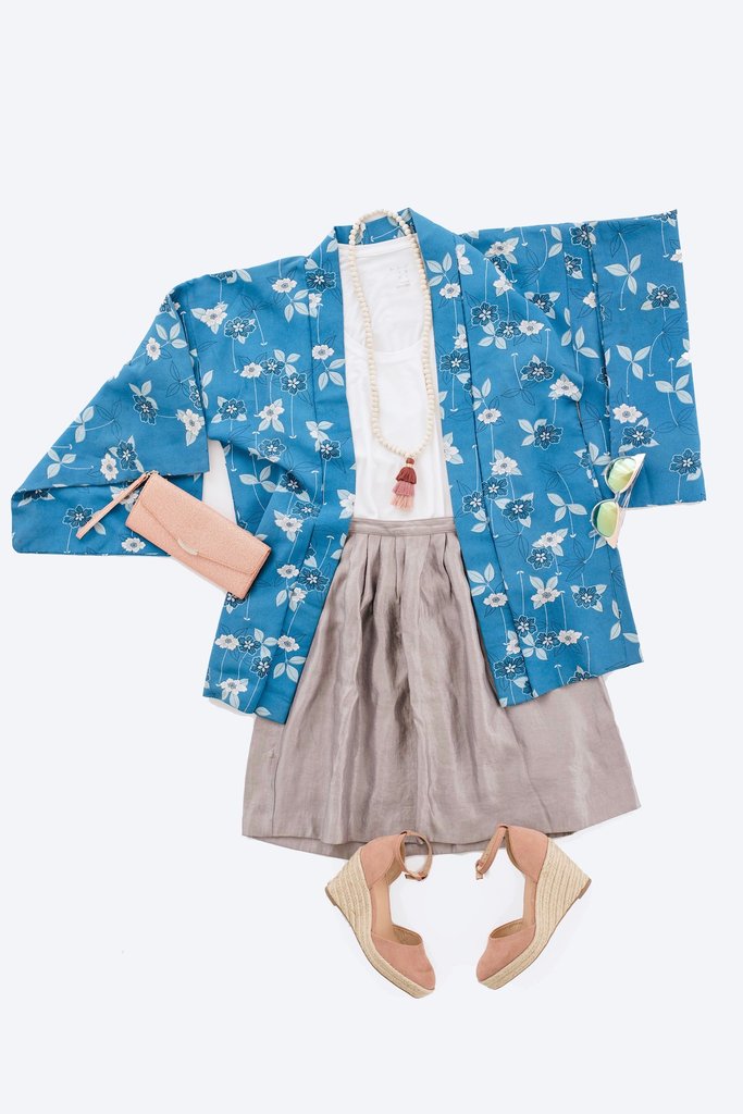 Vintage Floral Silk Kimono Cardigan-ThisBlueBird - Modern Vintage