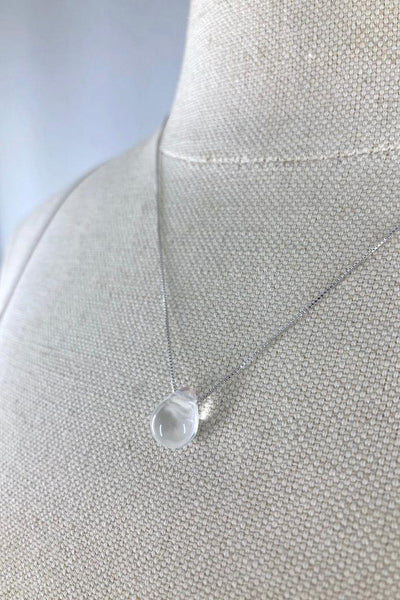 Delicate Sterling Water Drop Neclace-ThisBlueBird