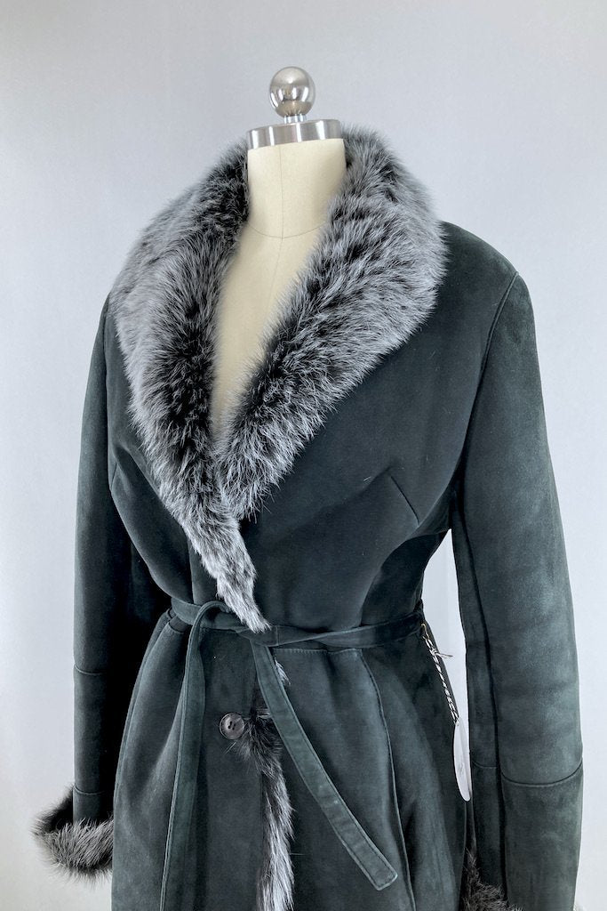 Giorgio Paris Shearling Fur Coat-ThisBlueBird - Modern Vintage