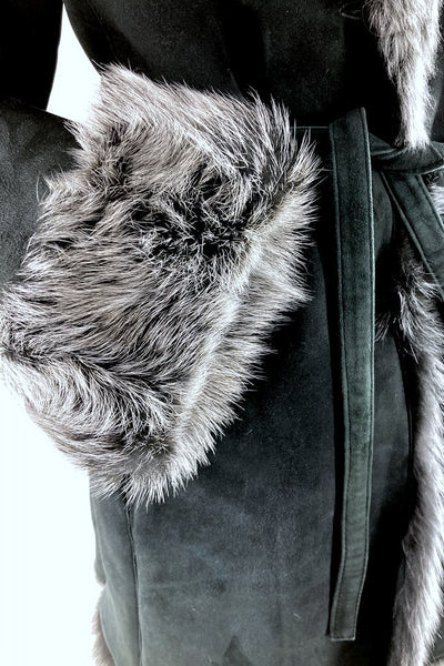 Giorgio Paris Shearling Fur Coat-ThisBlueBird - Modern Vintage