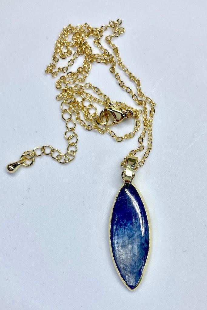 Gold Kyanite Necklace-ThisBlueBird