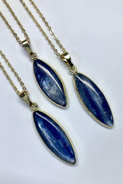 Gold Kyanite Necklace-ThisBlueBird