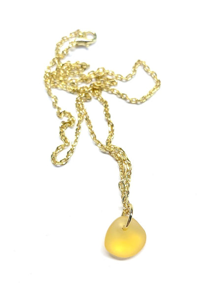Sea Glass Pebble Necklace-ThisBlueBird