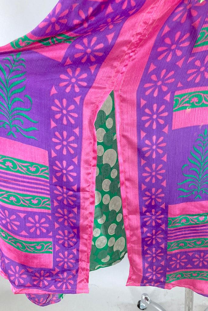 Kerala Kaftan / Pink & Green Floral-ThisBlueBird