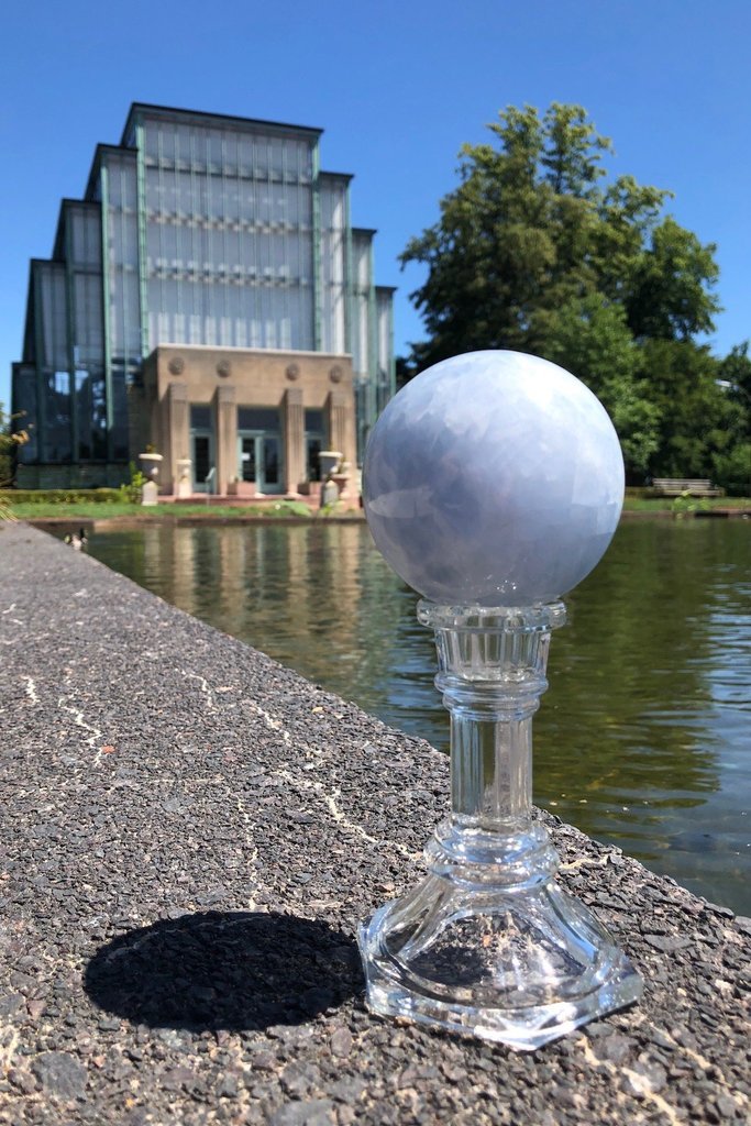 Natural Blue Calcite Sphere Crystal Ball-ThisBlueBird - Modern Vintage