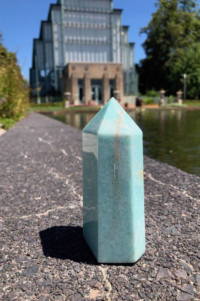 Natural Green Amazonite Crystal Point Tower-ThisBlueBird - Modern Vintage