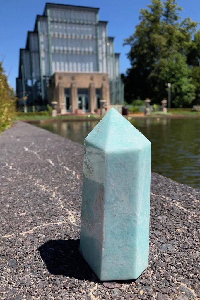 Natural Green Amazonite Crystal Point Tower-ThisBlueBird - Modern Vintage