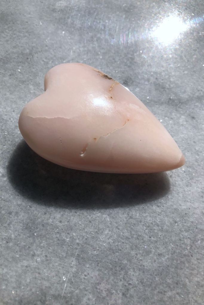 Pink Opal Heart from Peru-ThisBlueBird - Modern Vintage