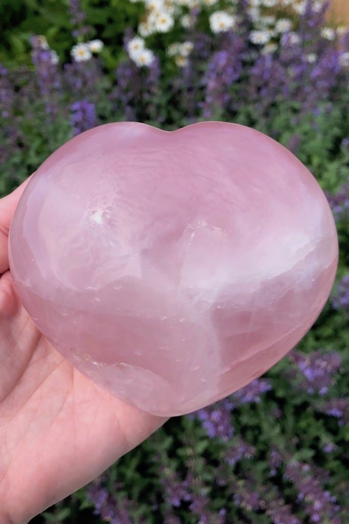 Natural Pink Rose Quartz Heart-ThisBlueBird - Modern Vintage