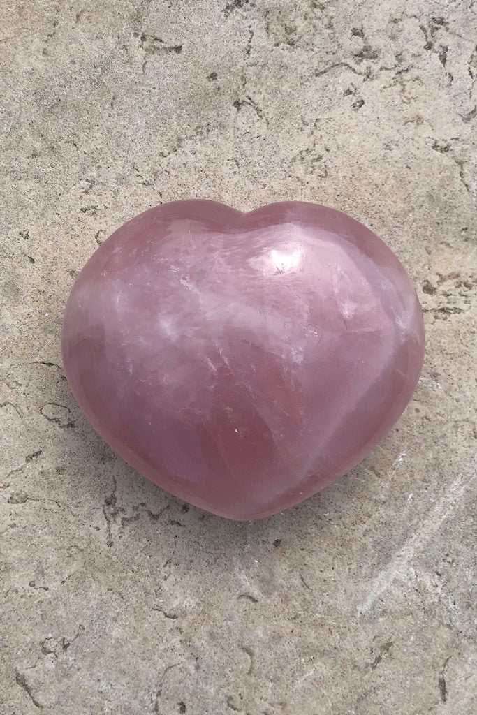 Natural Pink Rose Quartz Heart-ThisBlueBird - Modern Vintage