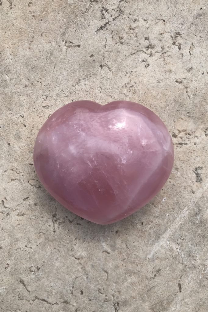 Natural Pink Rose Quartz Heart-ThisBlueBird - Modern Vintage