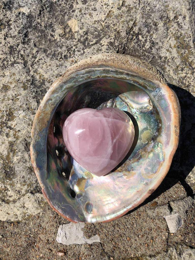 Natural Pink Rose Quartz Heart-ThisBlueBird - Modern Vintage