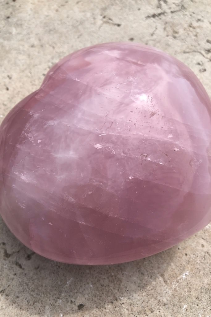 Natural Pink Rose Quartz Heart-ThisBlueBird - Modern Vintage