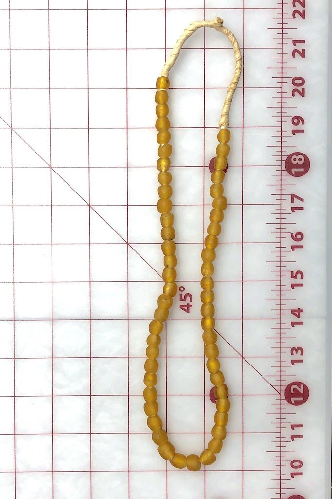 Recycled Glass Beads - Amber Yellow-ThisBlueBird - Modern Vintage
