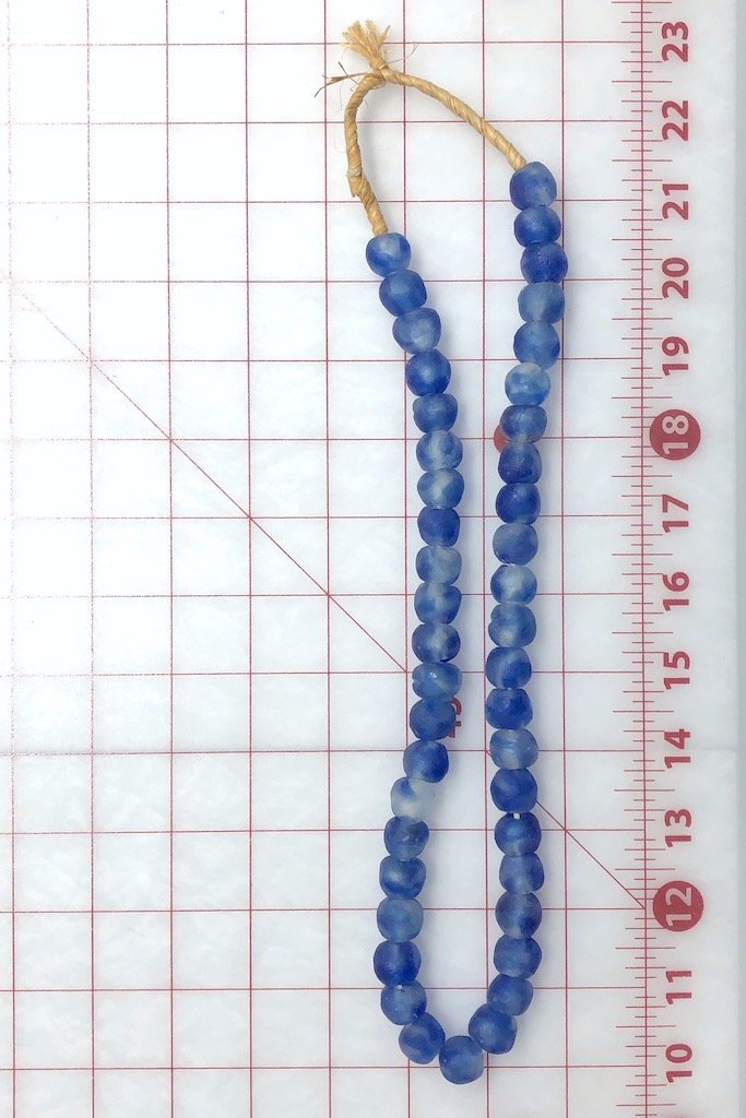 Recycled Glass Beads - Blue Speckled-ThisBlueBird - Modern Vintage