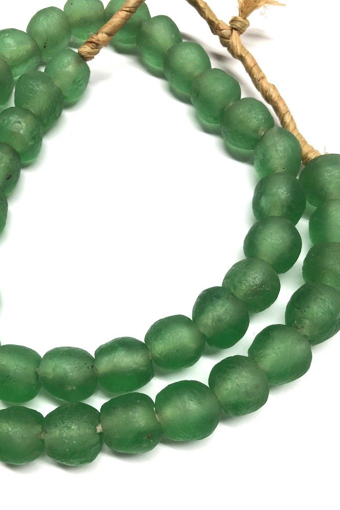 Recycled Glass Beads - Bottle Green-ThisBlueBird - Modern Vintage