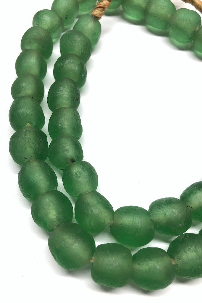 Recycled Glass Beads - Bottle Green-ThisBlueBird - Modern Vintage