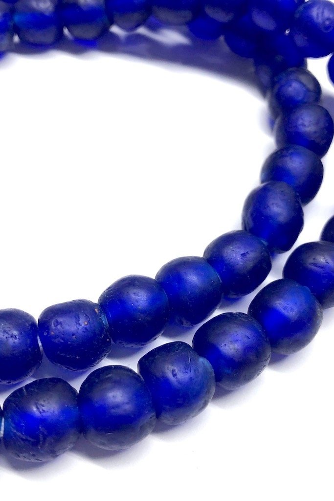 Recycled Glass Beads - Cobalt Blue-ThisBlueBird - Modern Vintage